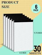 Aidunmis Graph Paper 8.5 x 11, 6 Pack, 4x4 Graph Ruled, Grid Paper 8-1/2 x 11 - Image 2