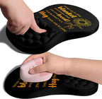 Ergonomic Joint Wrist Support Mouse Pad with Memory Foam Cushion Massage Bump, Carpal Tunnel Pain Relief Mousepad Slope Design for Wrist Rest, 11.8x7.9 in, Hug You and Me
