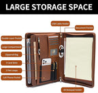 Geslun Personalized Genuine Leather Portfolio, Legal Size 8.5 x 14 Pad Holder - Image 7