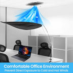 Adjustable Office Cubicle & Desk Shade – 55" Extra-Large Oval Design - Image 4