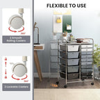 GOFLAME 15-Drawer Rolling Storage Cart, Craft Storage Cart - Image 5