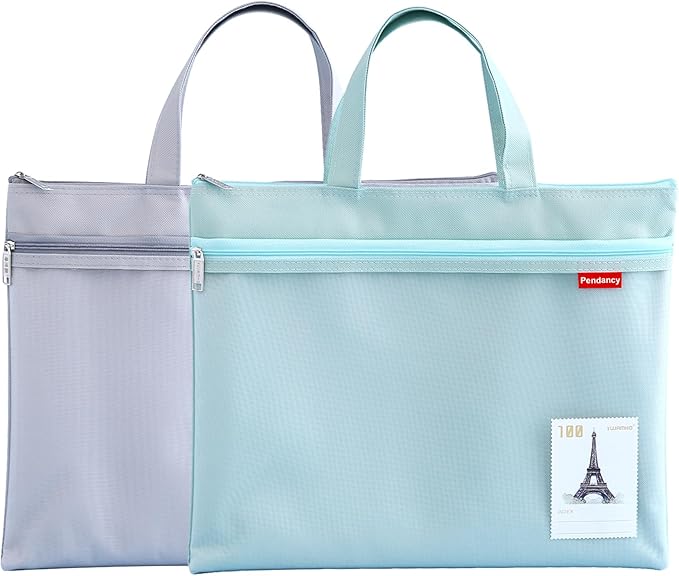 Pendancy Mesh Zipper Pouch 11x13.7 in, A4 Size Foldable Document Storage by Pendancy