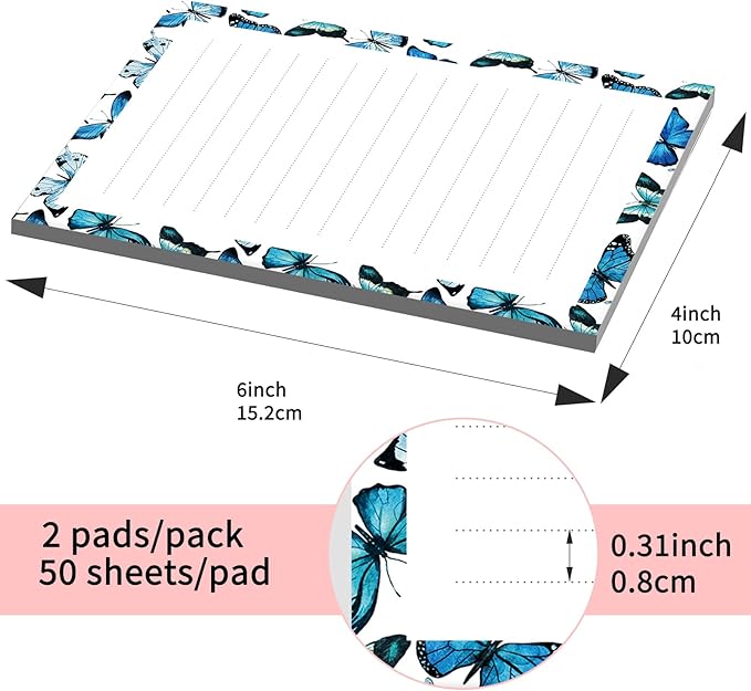 SXboxing Sticky Notes 4X6 Inches, 2 Pack Large Cute Self-Stick Pads, Bright - Image 4