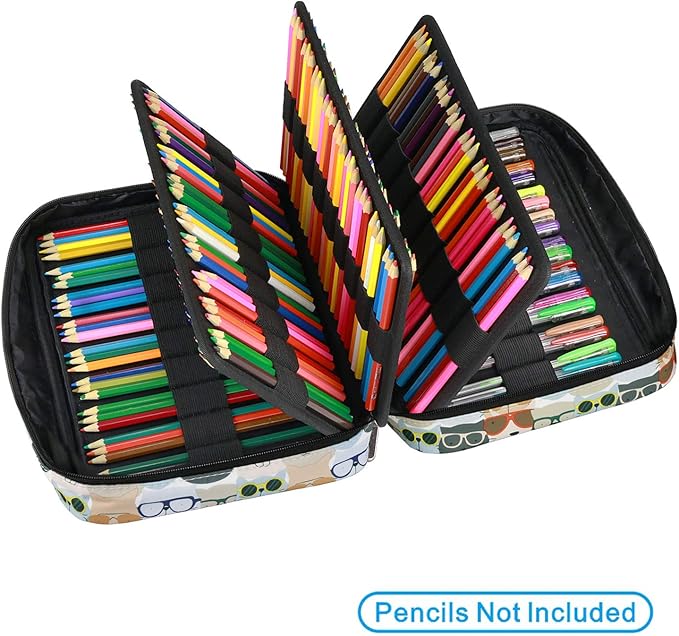 YOUSHARES Colored Pencil Case 220 Slots Pen Case Organizer - Image 3
