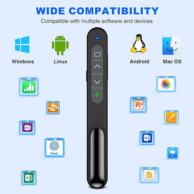 USB Type C 2 in 1 Rechargeable Wireless Presentation Clicker - Image 8