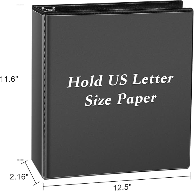 CIXILDTS 1.5-inch D Ring Binders, 3 Ring Binder Fit US Letter Size Paper - Image 2