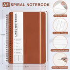ABERLLS Brown Lined Spiral Journal Notebook - Image 2