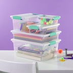 Sterilite 24-Pack Clip Box, Stackable Clear Plastic Bins - Image 7