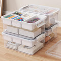 80qt stackable storage bins with lids trays craft, main product view