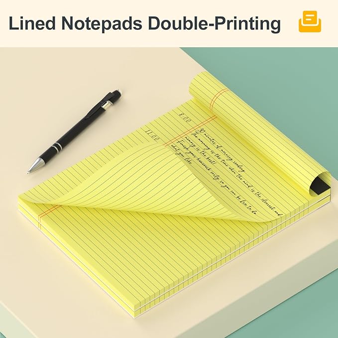 Yellow Legal Pads 8.5 x 11 College Ruled - Image 5