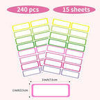 STARLIBOO Removable Labels, Removable Colored Labels Stickers, 1x3 Inch - Image 5