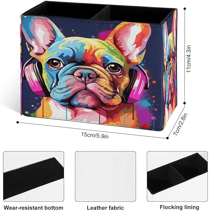 Famame Colorful Dog French Bulldog Pencil Holder - Image 3