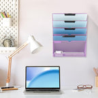 EASEPRES 6 Tier Mesh Hanging Wall File Organizer, Desk Vertical Mail Paper - Image 6