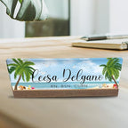 Artblox Personalized Office Desk Name Plate and Business Card Holder | Clear - Image 6