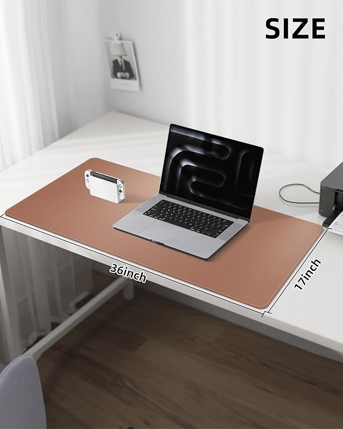 Leather Desk Pad Protector, Desk Mat, Large Mouse Pad, Non-Slip Desk Pad - Image 5