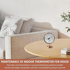 Foxyoo 4-Inch Indoor Thermometer and Humidity Gauge, Room Analog Temperature - Image 9