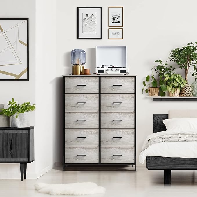 Sorbus Dresser with 10 Faux Wood Drawers - Image 5