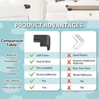 12 Pack Soft Corner Protector Baby Proofing Edge and Corner Guards, Safety - Image 4