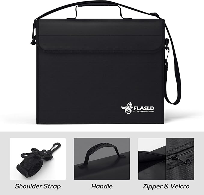 FLASLD Fireproof Document Bags, Holder Home Office Portable Filing Storage - Image 5