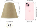 TAaMTYH small lamp shade chandelier shades set of 3，Fabric Lampshade - Image 2