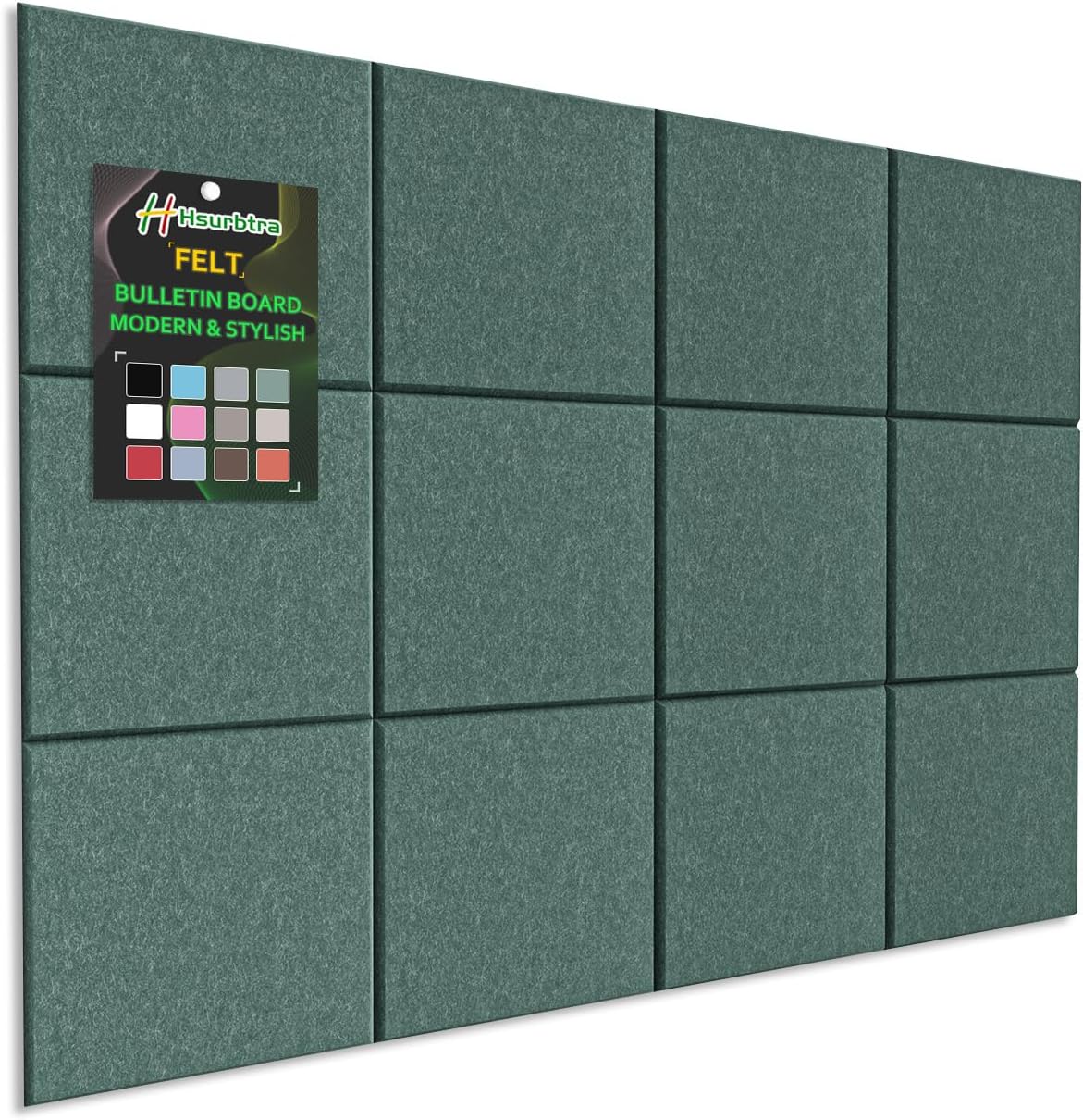 Hsurbtra Large Cork Board for Wall 47 x 36 Inch, 12 Pack Felt Bulletin Notice...
