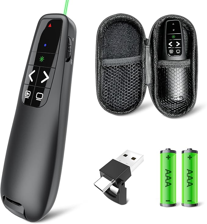 Clicker PowerPoint Presentation Wireless Presenter Remote, USB C A Project by UBUYONE%C2%AE