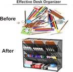 Marbrasse Mesh Desk Organizer, Desktop Stationary Organizer, Storage Rack - Image 4