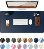 YSAGi Leather Desk Protector, Office Mat, Large Mouse Mat, Non-Slip PU Leather by YSAGi