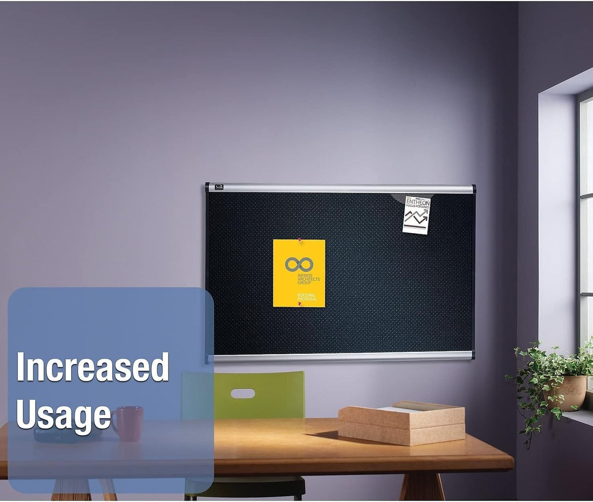 Quartet Bulletin Board, 3' x 2', Embossed, Hi-Density Foam, Aluminum ...