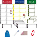 PMXBOARD Home Kanban Board Set – 39-Piece Scrum & Agile Magnetic Cards Kit | by pmxboard-makethingsvisual