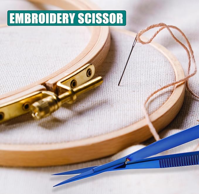 Cross Edge Spring Scissors 5 Inch straight Stainless Steel Precision Eyebrow & - Image 8