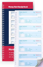 Receipt Books with Carbon Copies, Money and Rent Receipt Book, 3-Part Carbonless by Yeplan