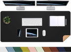 Large Desk Mat 47.2" x 17" Leather Desk Pad Protector by AFIING