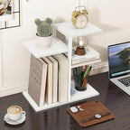 ELITEROO Desk Bookshelf, 4 Tier Wood Desktop Bookshelf, Adjustable Table Top - Image 2