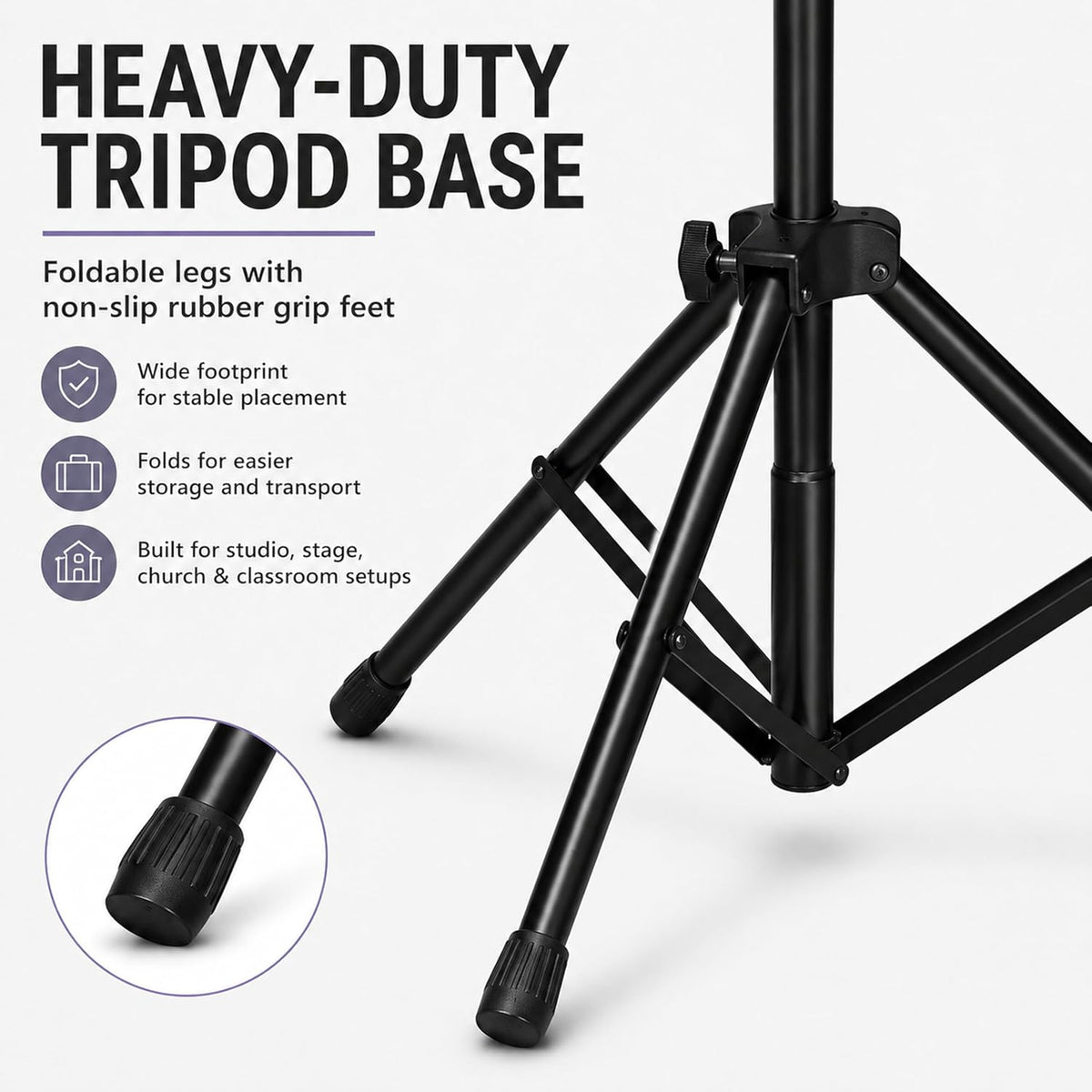 LyxPro SMT-1 Professional Microphone Stand Heavy Duty 93” Studio Overhead Boo...