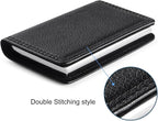 Wisdompro Business Card Holder, 2-Sided PU Leather Folio Name Card Holder - Image 5