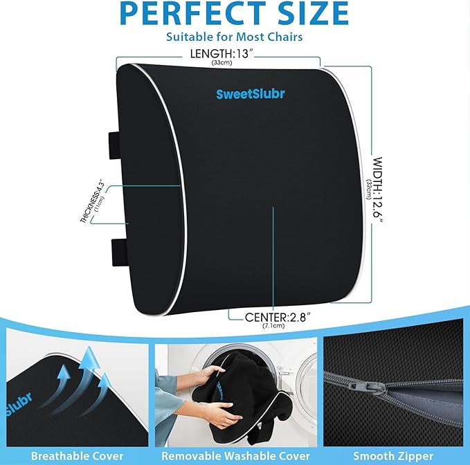 SweetSlubr Large Lumbar Support Pillow - Image 2