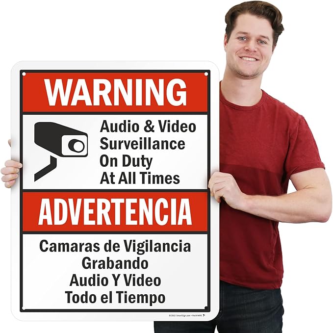 SmartSign 30 x 24 inch “Warning - Image 2