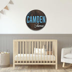 Custom Round Nusery Name Sign, Personalized 3D Baby Name Announcement Sign - Image 3