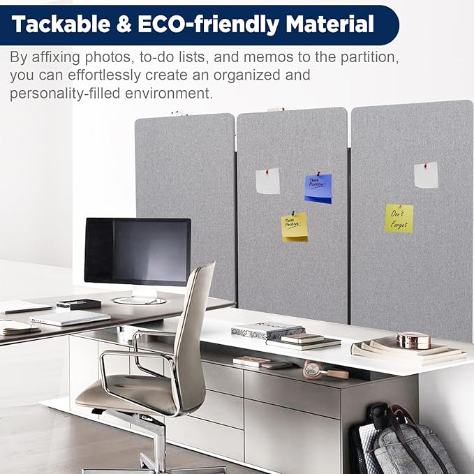 Sound Proof Dividers w/Wheels, Portable Office Wall Divider - Image 5