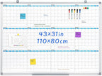 MAKELLO Large Magnetic Dry Erase Calendar Whiteboard Yearly 43" x 31" by MAKELLO