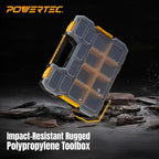 POWERTEC Small Parts Organizer & Tool Box – 14 Compartments, Stackable Storage - Image 5