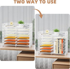 Marbrasse Desktop Literature Organizer, 12 Compartments Mesh Paper Organizer - Image 5