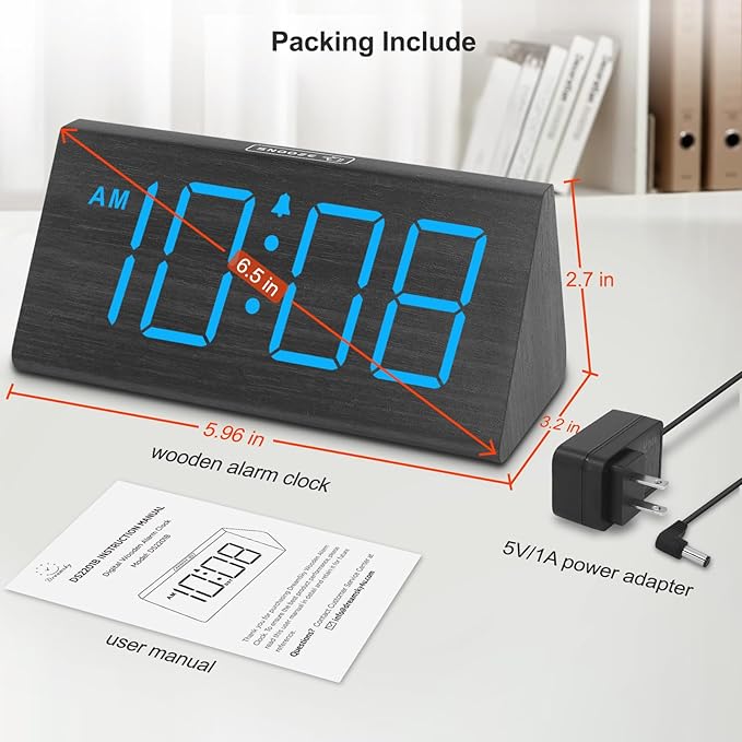 DreamSky Wooden Digital Alarm Clocks - Image 7
