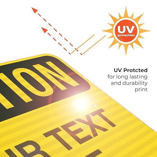 Custom Caution Sign, OSHA Sign, 18x24 Inches, 3M EGP Reflective .080 Aluminum - Image 7