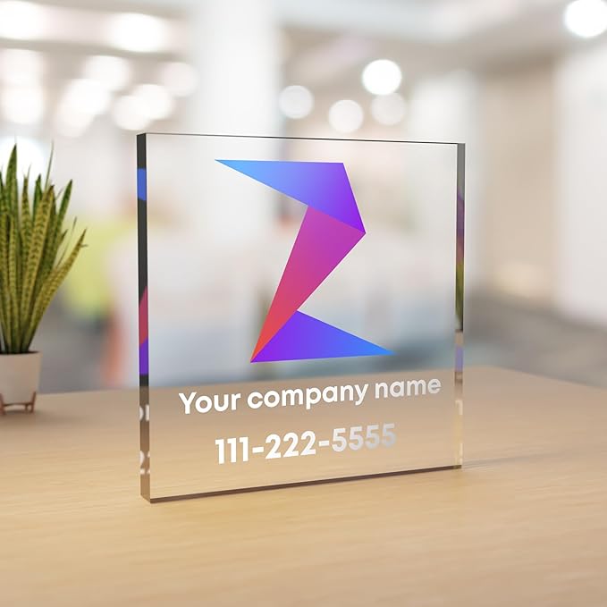 EGD Personalized Acrylic Desk Business Sign - Image 6