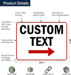 Custom Arrow, Custom Directional Sign, Right Arrow, 18x24 Inches, 55 mil thick - Image 6