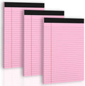 Roneky Pink Legal Pads 8.5 x 11 Wide Ruled Notepads, 3 Pack Note Pads 8.5 x 11 by NotePads