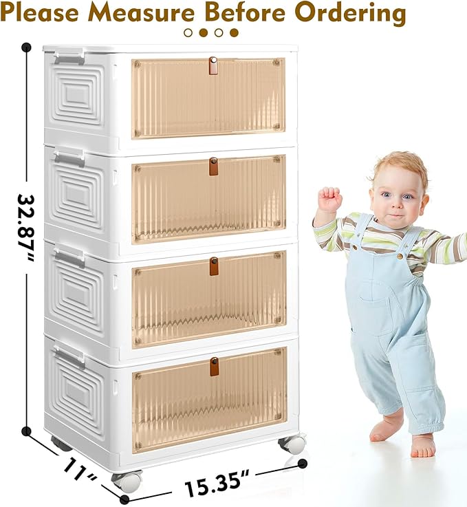 CTSNSLH 4 Tier Plastic Storage Bins and Boxes Organizer - Image 5