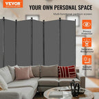 VEVOR Room Divider, 6 Panel Room Divider, Folding Privacy Screen and Portable - Image 2